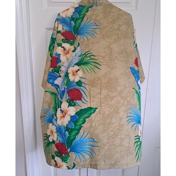 RIMA Men's 3XL Multicolor Tropical Floral Hawaiian Aloha Short Sleeve Shirt - Picture 3 of 7